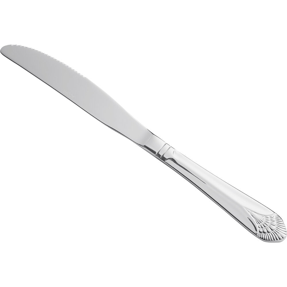 Acopa Monaca 9 3/8" Stainless Steel Extra Heavy Weight European Table Knife - 12/Case