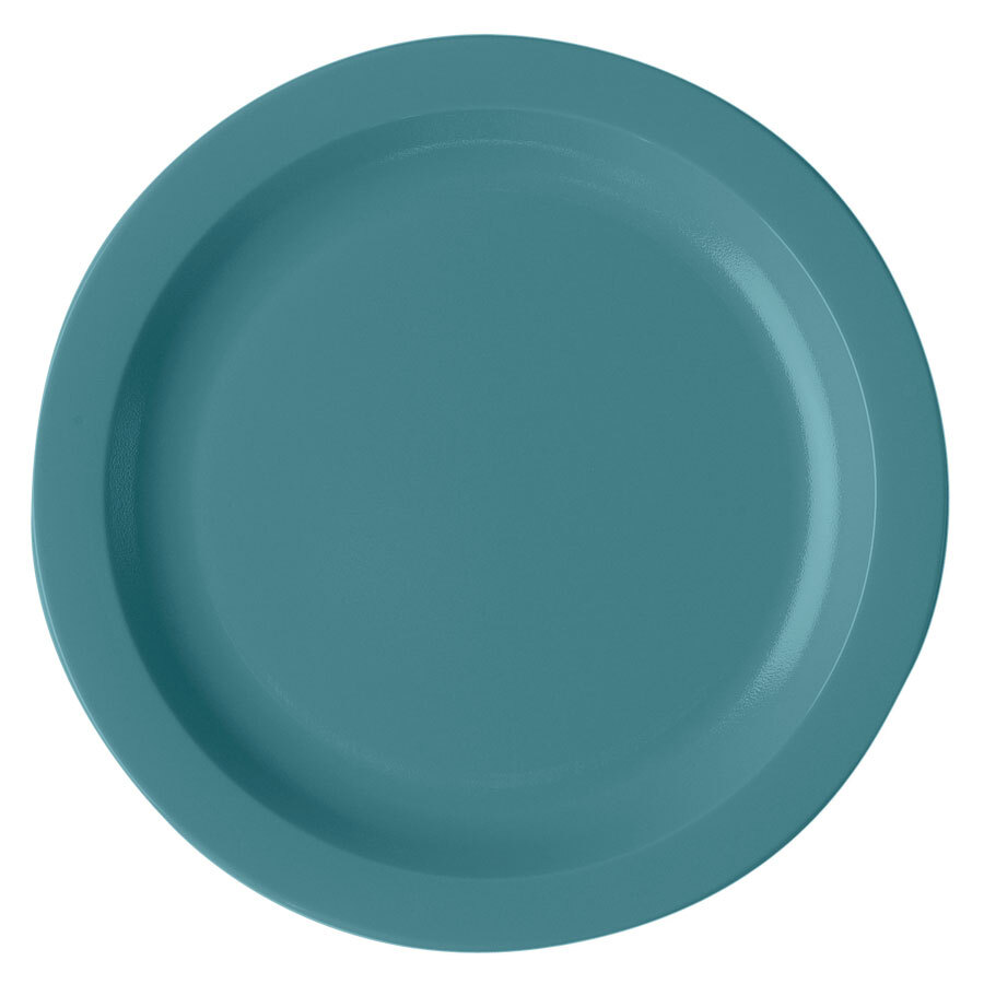 Cambro 10CWNR401 Camwear® 10" Slate Blue Polycarbonate Narrow Rim Plate - 48/Case