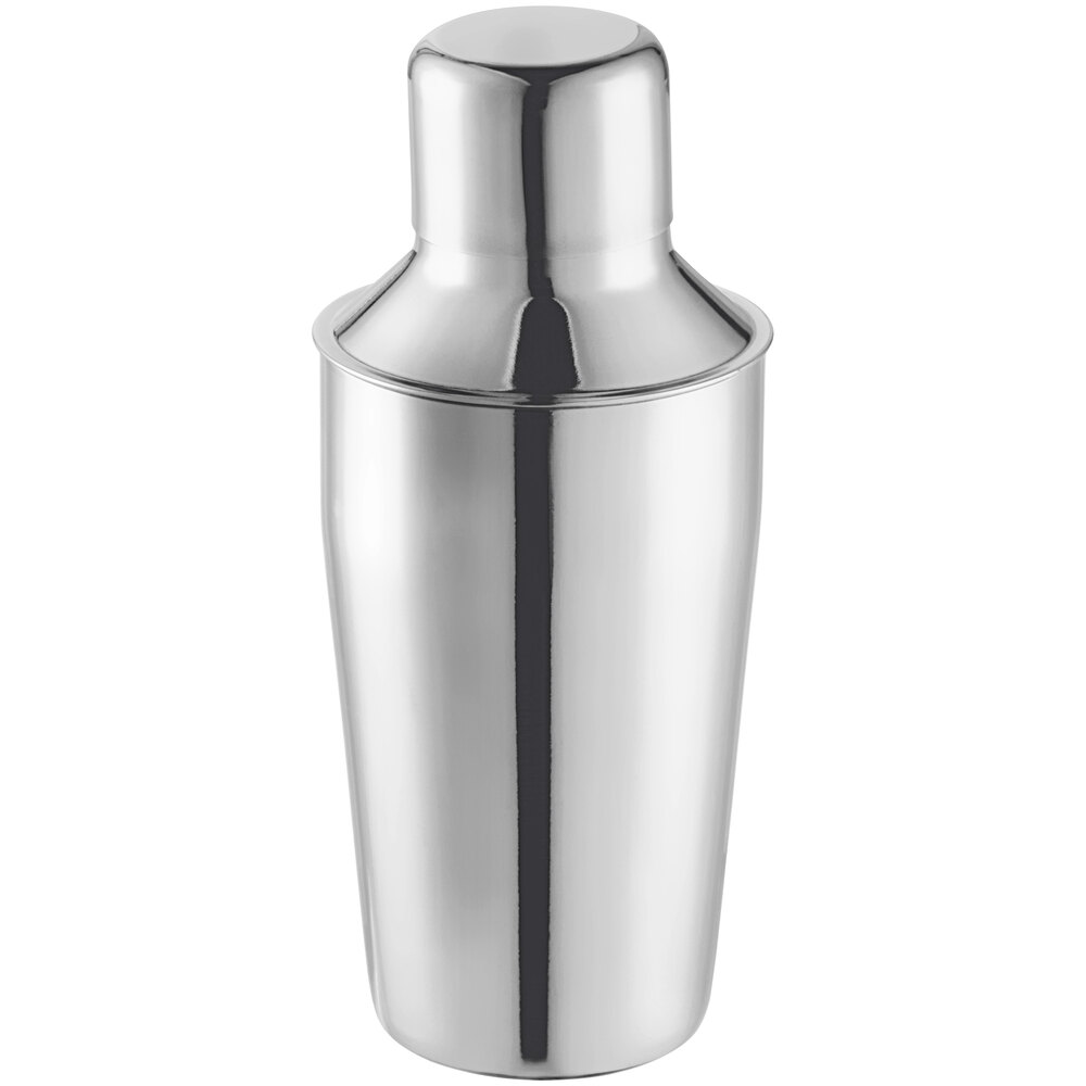 Acopa 12 oz. Stainless Steel 3-Piece Cobbler Cocktail Shaker