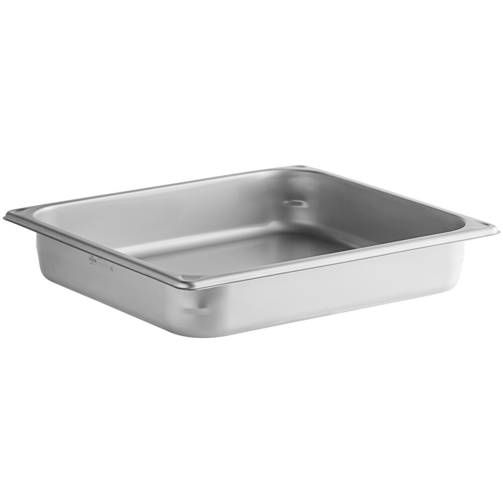 Vigor 2/3 Size 2 1/2" Deep Anti-Jam Stainless Steel Steam Table / Hotel Pan - 22 Gauge