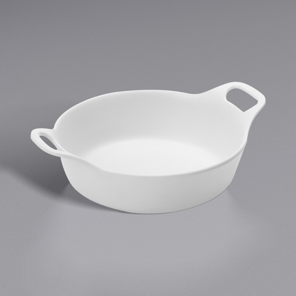 American Metalcraft 39 oz. Round White Melamine Casserole Dish MCRW72
