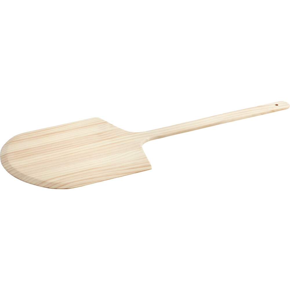 Choice 12" x 13 13/16" Wooden Tapered Pizza Peel with 22" Handle