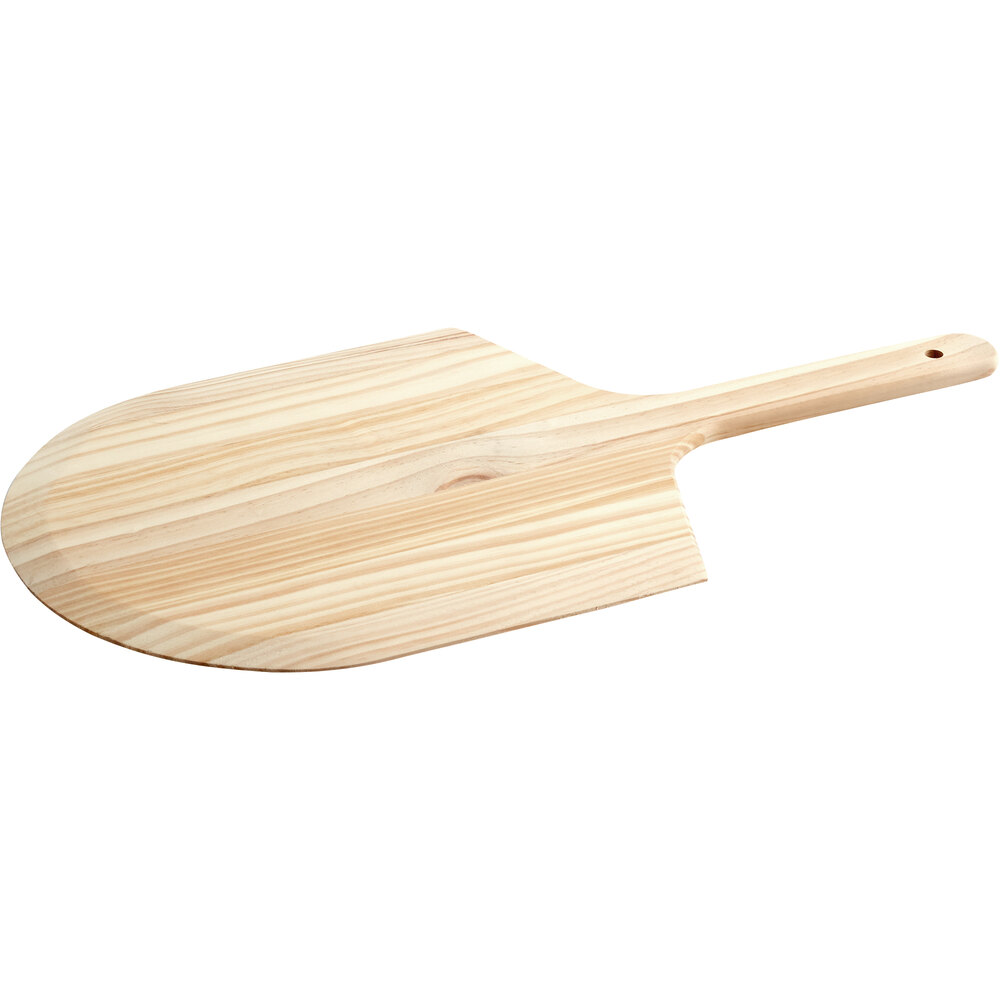 Choice 12" x 13 13/16" Wooden Tapered Pizza Peel with 8" Handle