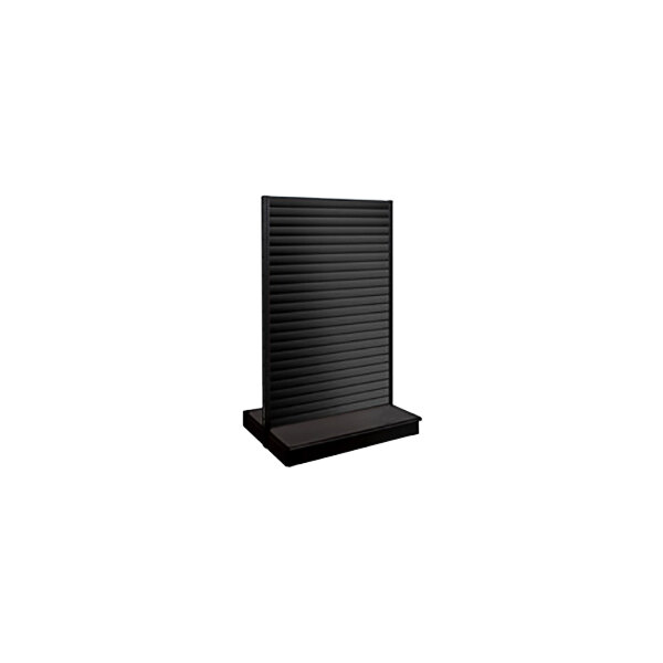 36" x 36" x 54" Black Double-Sided Slatwall Starter Gondola Merchandiser