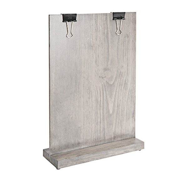 Cal-Mil Aspen 9 1/4" x 2 1/2" x 13 1/2" Gray Pine Clipboard Menu Holder
