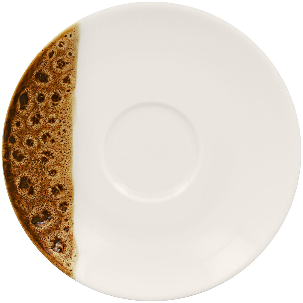 RAK Porcelain Wild 6 3/4" Brown Porcelain Saucer - 12/Case
