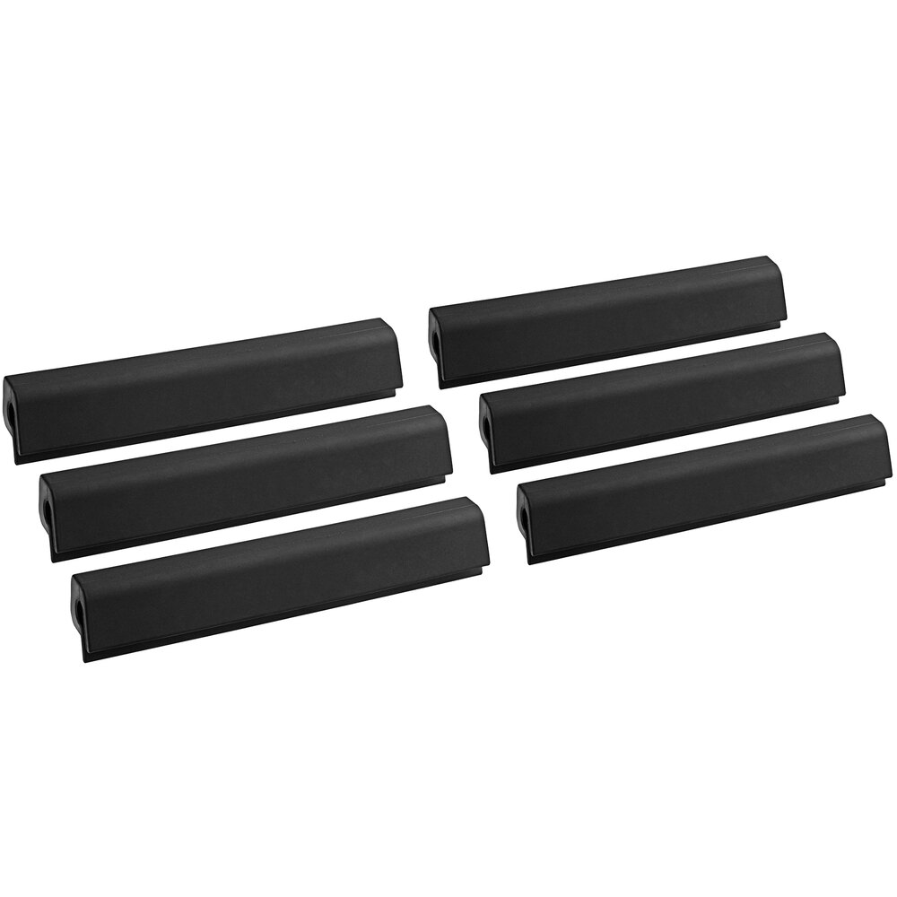 Baker's Lane 6" Black Silicone Bun / Sheet Pan Clip Set for Product Identification - 6/Pack