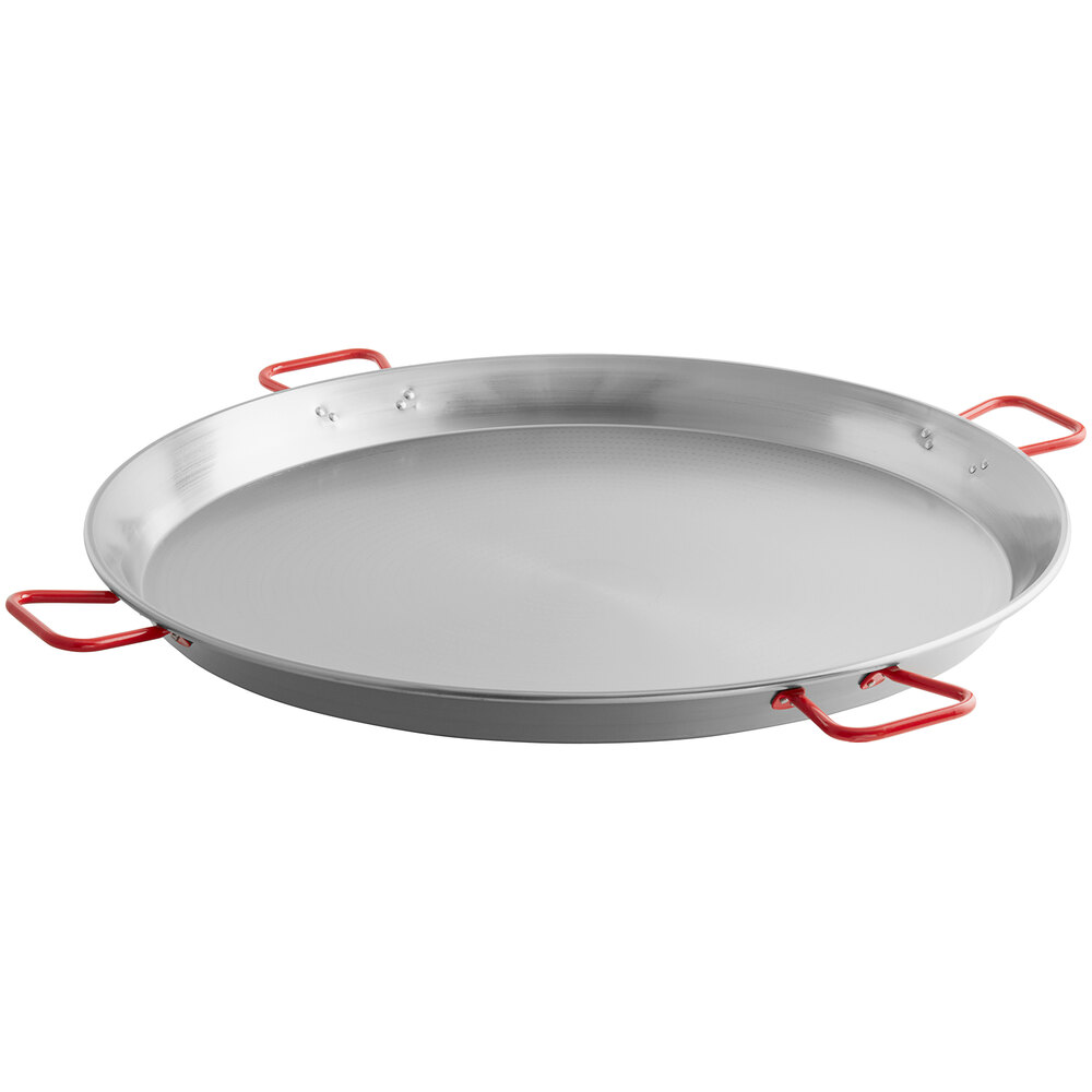Vigor 35 1/2" Polished Carbon Steel Paella Pan