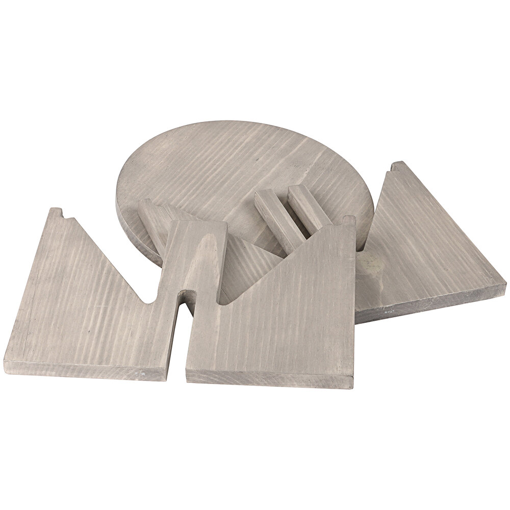 Cal-Mil Aspen 10" x 8" Round Gray Pine Display Riser