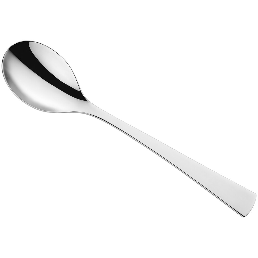 Amefa Livia 9" 18/10 Stainless Steel Extra Heavy Weight Serving Spoon - 12/Case