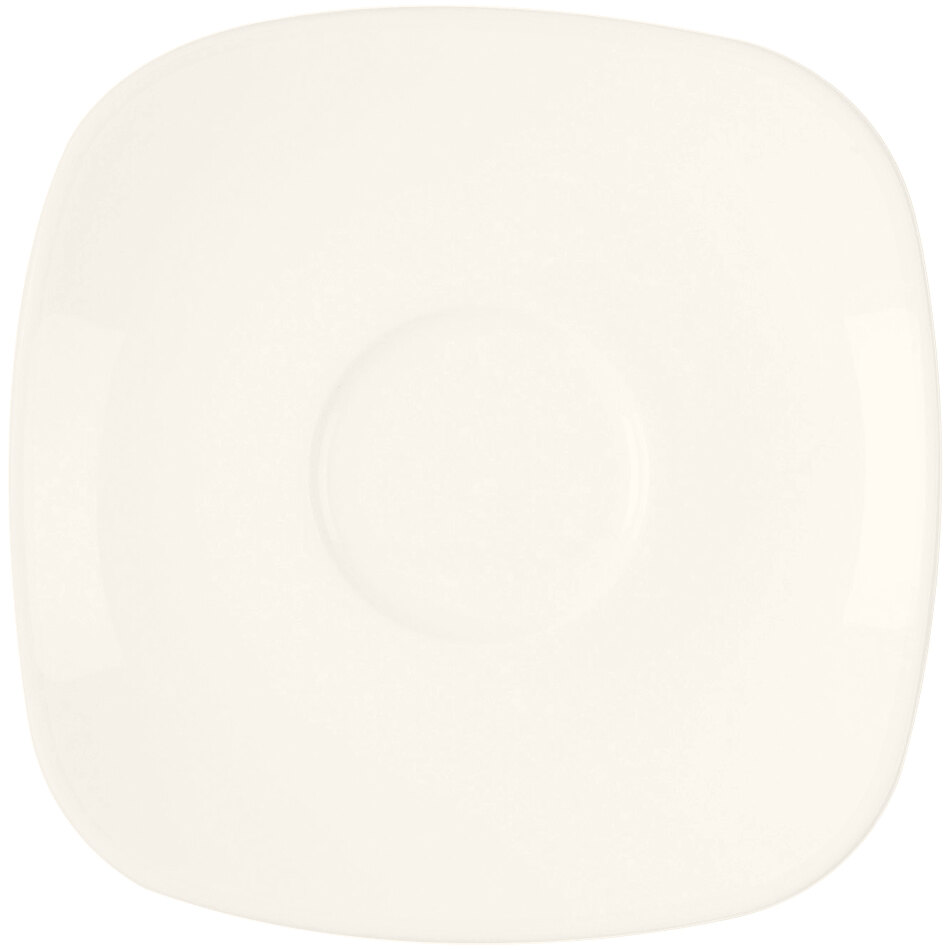 RAK Porcelain Ska 6 5/16" Ivory Square Porcelain Saucer - 12/Case