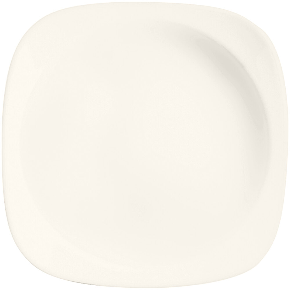 RAK Porcelain Ska 10 5/8" Ivory Square Porcelain Deep Plate - 12/Case