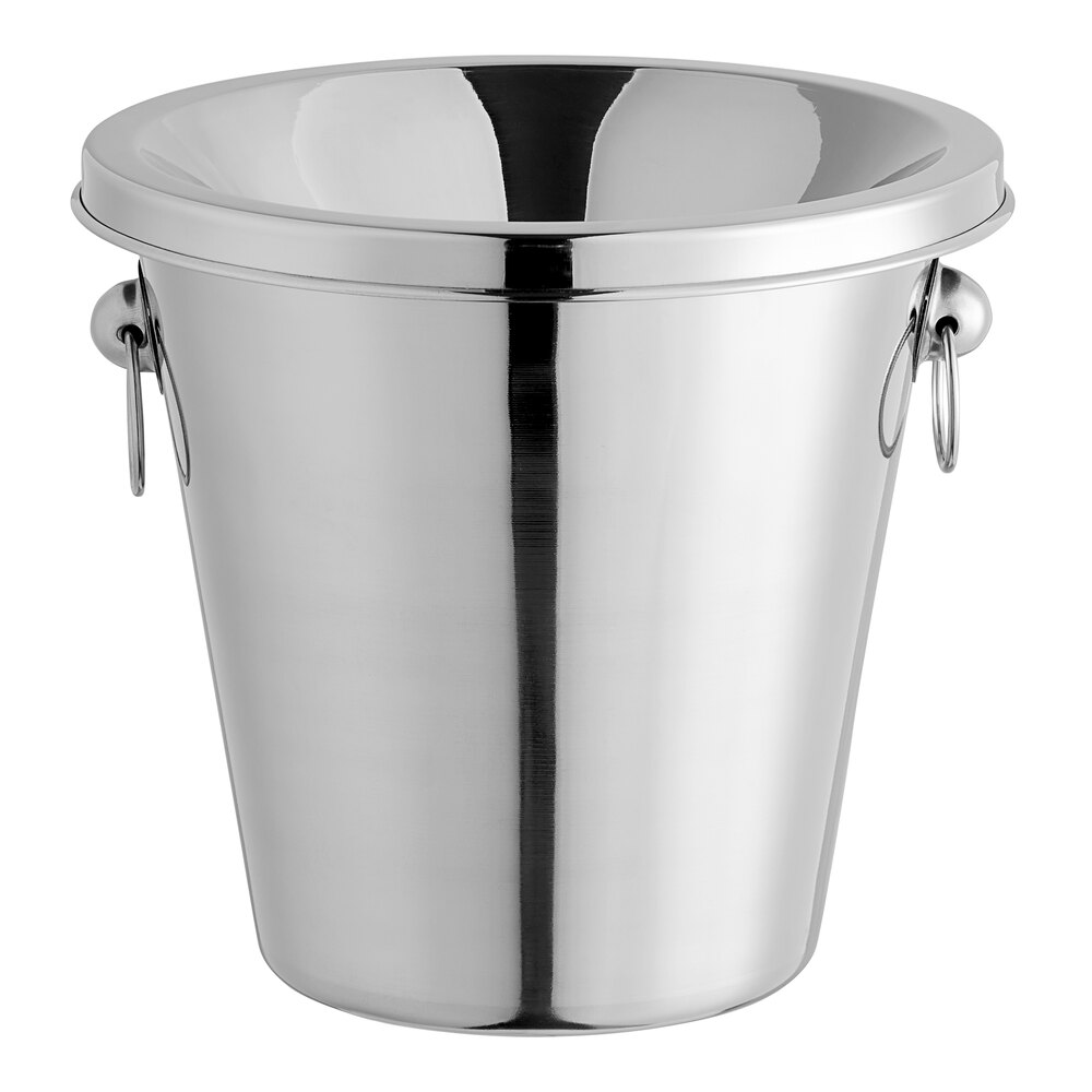 Acopa 4 Qt. Smooth Stainless Steel Wine Tasting Spittoon