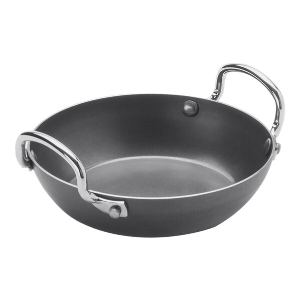 American Metalcraft 5 5/8" Black Carbon Steel Paella Pan BSPP5