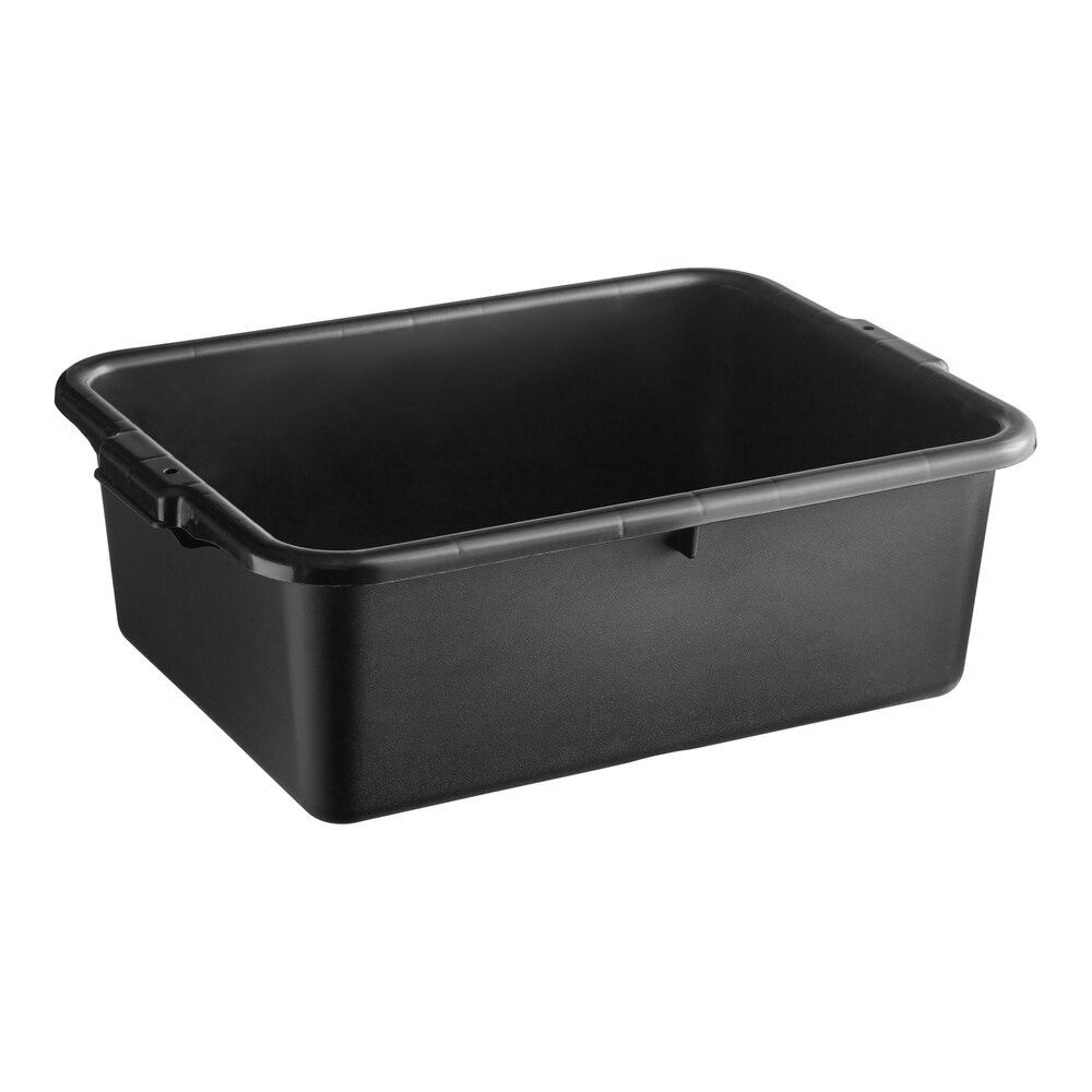 Vigor 20" x 15" x 7" Black Heavy-Duty Polypropylene Bus Tub / Storage Box