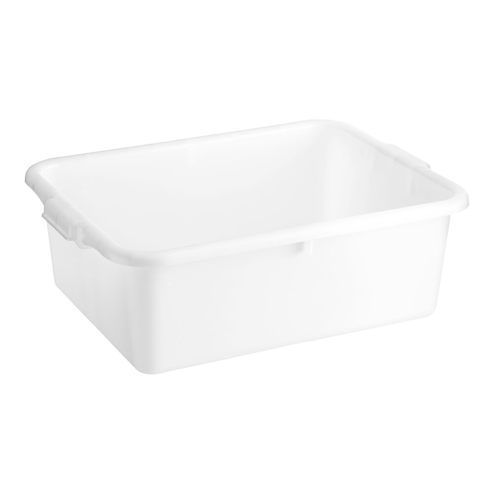 Vigor 20" x 15" x 7" White Heavy-Duty Polypropylene Bus Tub / Storage Box