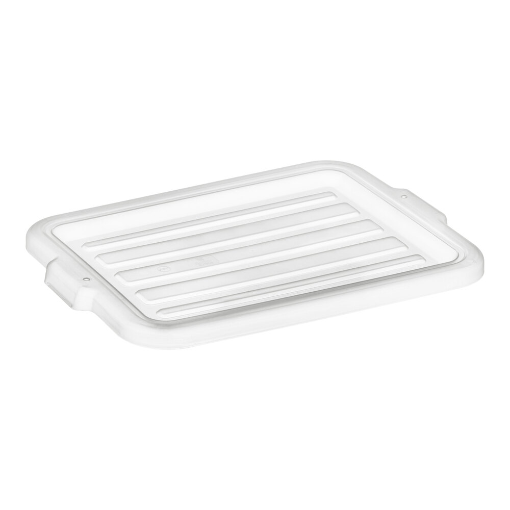 Vigor 20" x 15" Clear Heavy-Duty Polypropylene Bus Tub Lid / Storage Box Lid