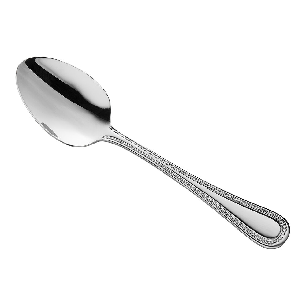 Acopa Lydia 7 5/16" 18/8 Stainless Steel Extra Heavy Weight Dinner / Dessert Spoon - 12/Case