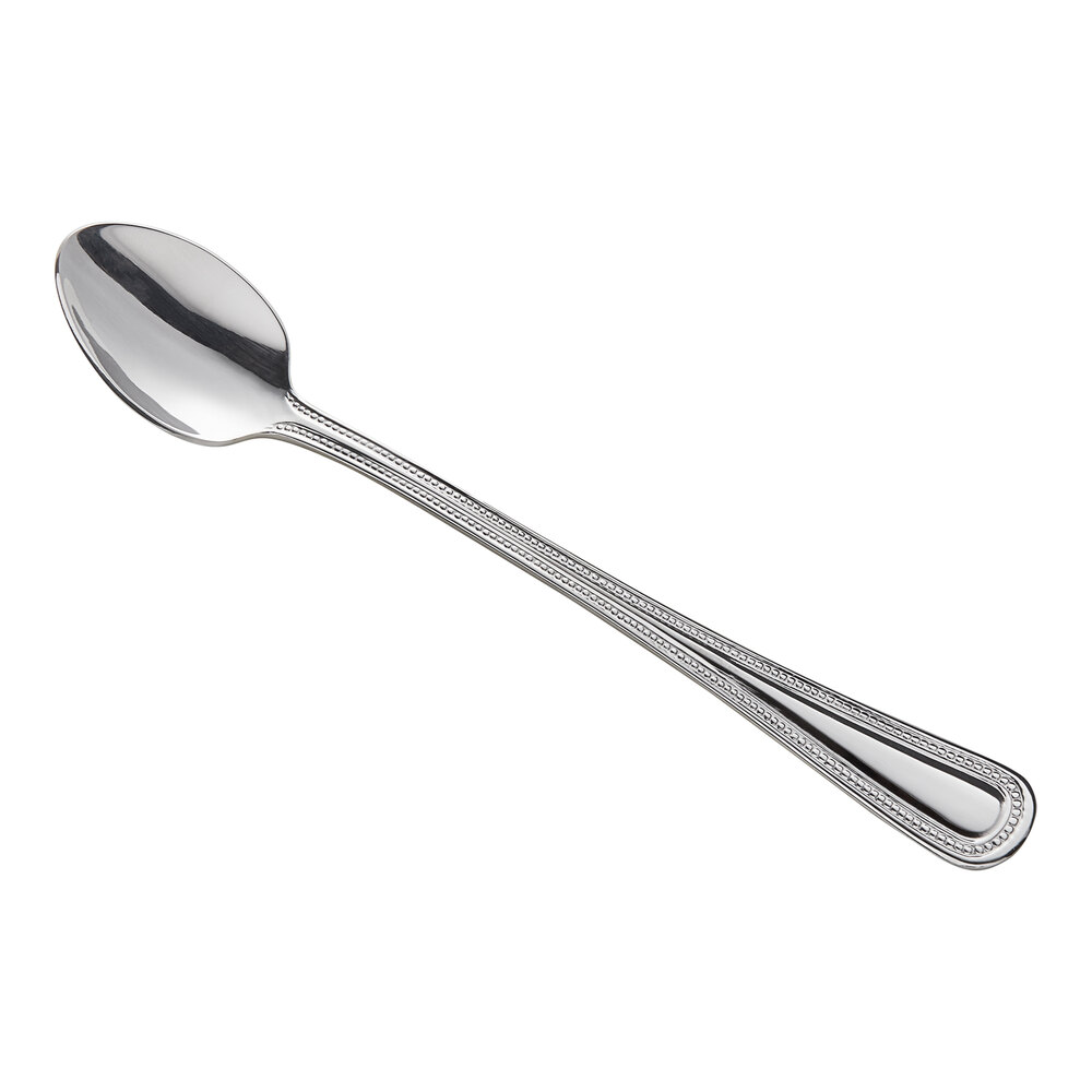 Acopa Lydia 7 1/8" 18/8 Stainless Steel Extra Heavy Weight Iced Tea Spoon - 12/Case