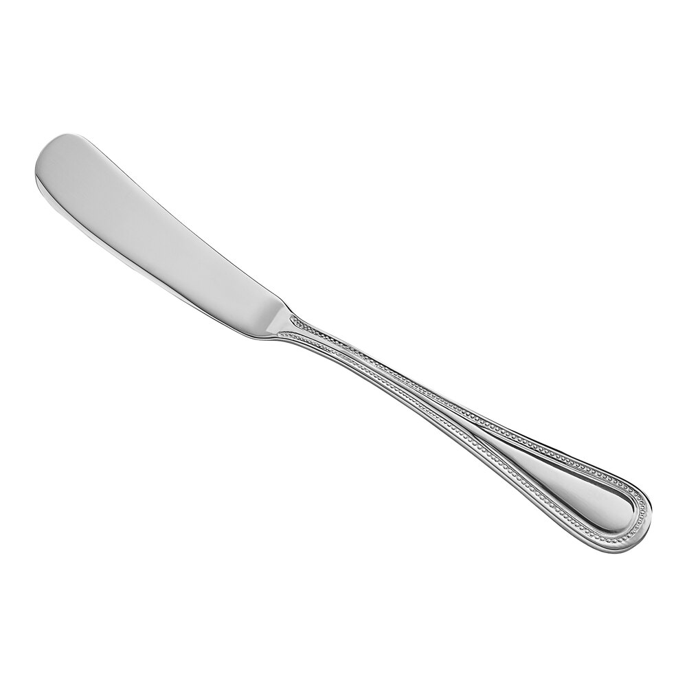Acopa Lydia 7" 18/8 Stainless Steel Extra Heavy Weight Butter Spreader - 12/Case