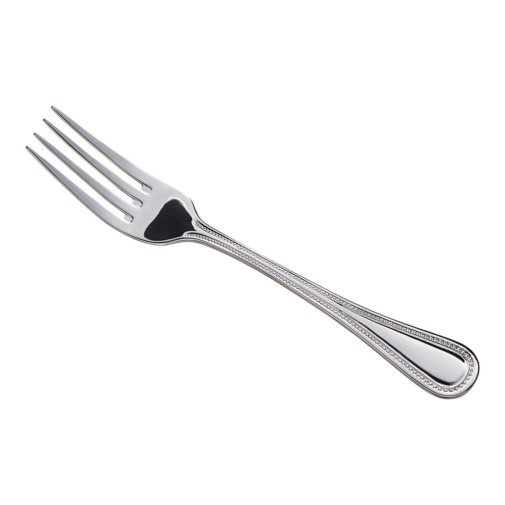 Acopa Lydia 8 1/4" 18/8 Stainless Steel Extra Heavy Weight European Dinner Fork - 12/Case