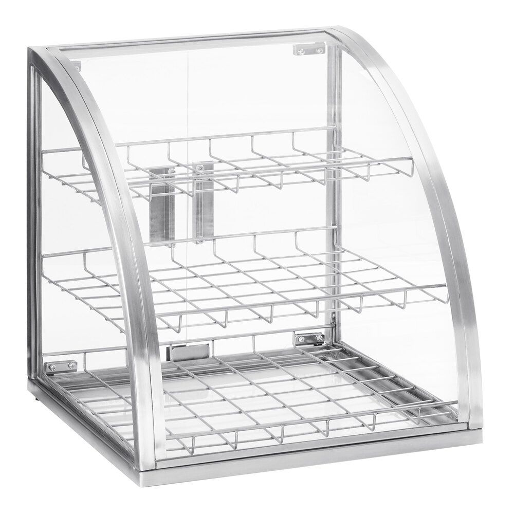 Cal-Mil 17" x 17" x 18" 3-Tier Stainless Steel Bakery Display Case P255-55
