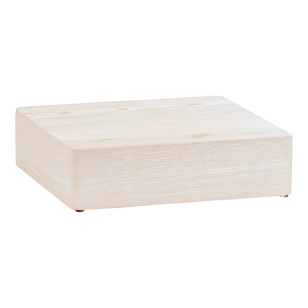 Cal-Mil Newport 12" x 12" x 3 1/4" White-Washed Pine Wood Display Riser 22420-3-113