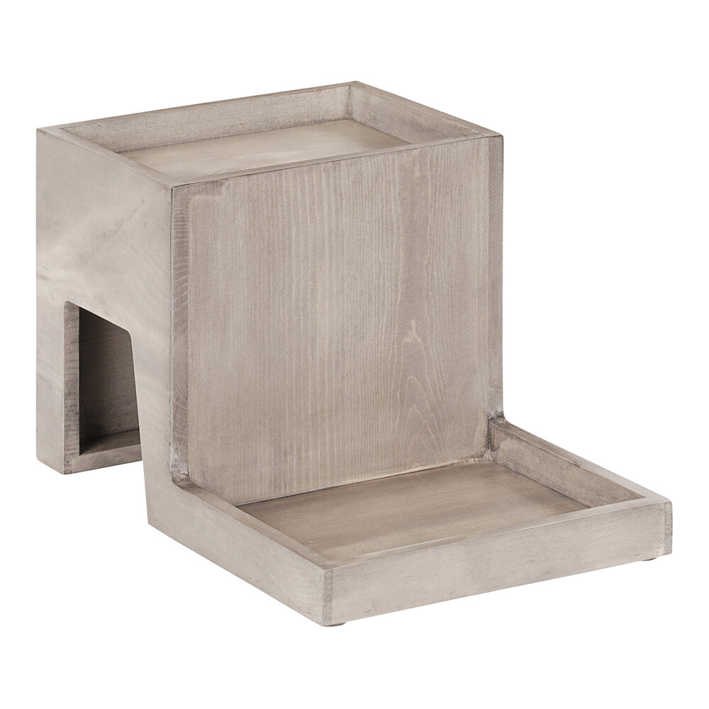 Cal-Mil Aspen 16" x 10" x 9 1/2" 2-Tier Grey-Washed Pine Wood Display Merchandiser 22706-110 22435-2-113