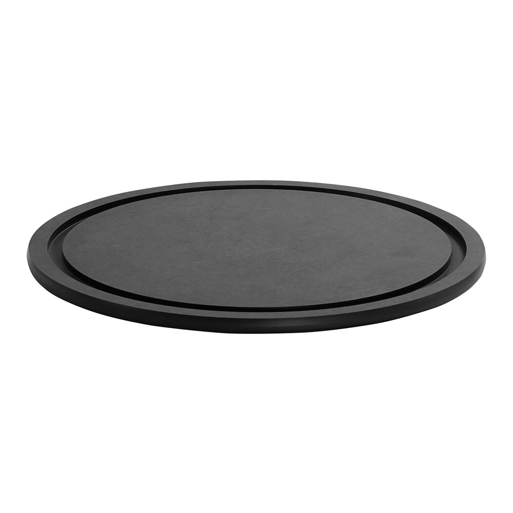 Cal-Mil 15" x 1" Round Black Wood Serving Board