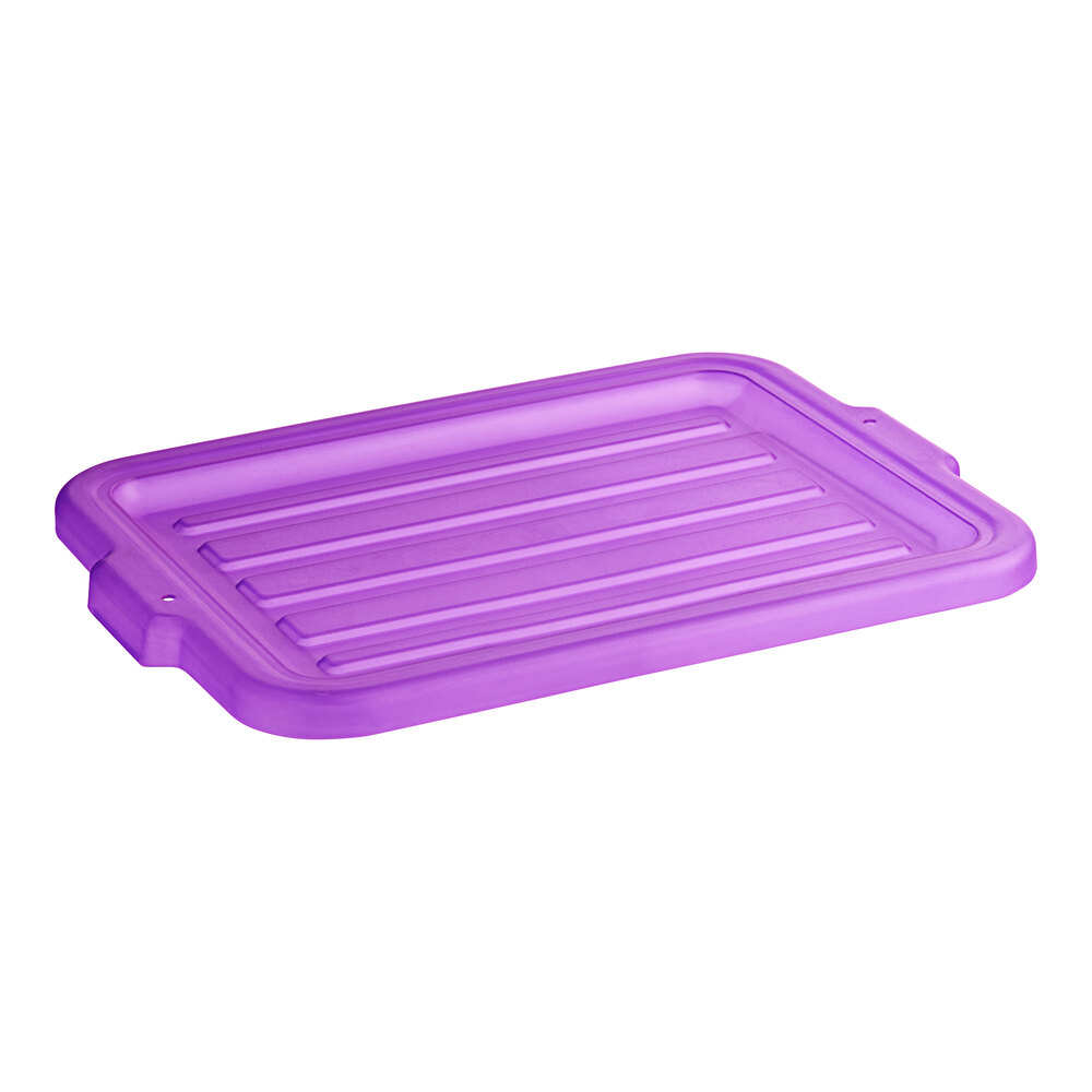 Vigor 20" x 15" Purple Heavy-Duty Polypropylene Bus Tub Lid / Storage Box Lid