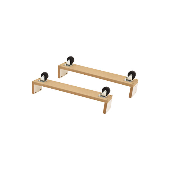 21" x 4" x 6" Caster Kit for Slatwall Merchandisers