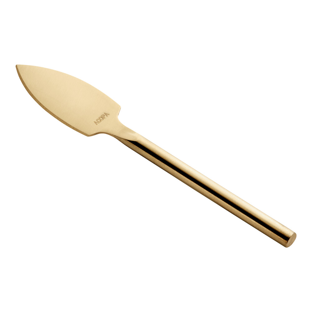 Acopa 7 1/4" Gold Stainless Steel Hard Cheese Spade
