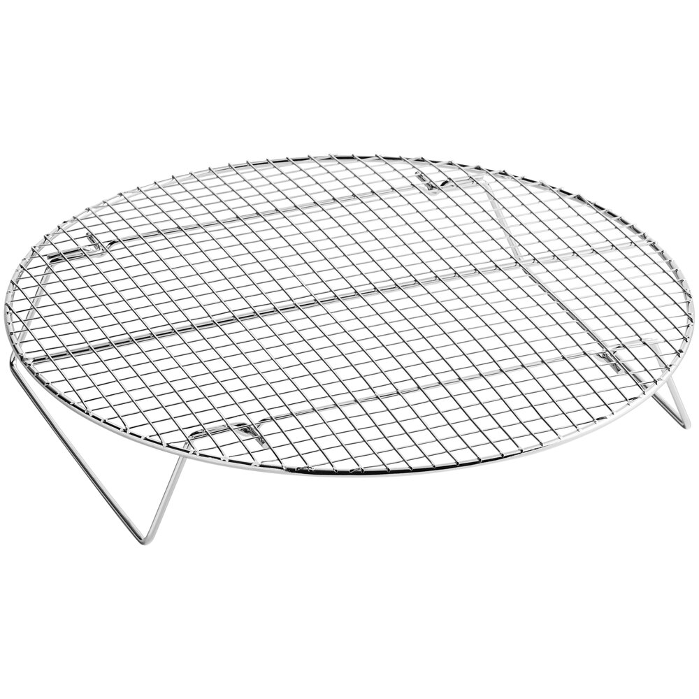 Choice 14 3/4" Round Footed Chrome Plated Steel Cooling Rack