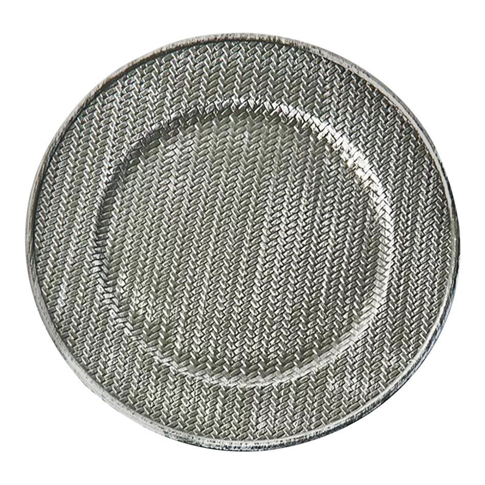 American Atelier 13" Round Aubrey Antique Gray Plastic Charger Plate by Jay Companies - 12/Pack