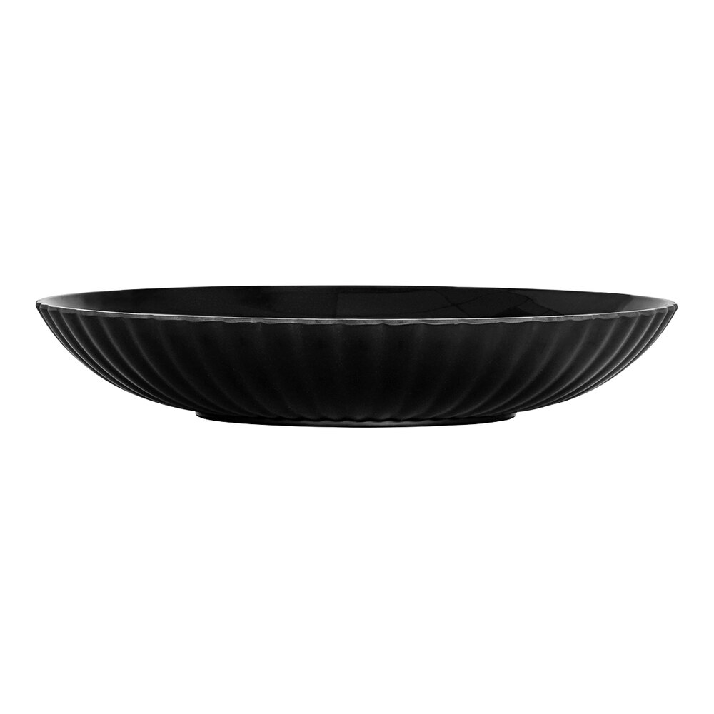 Cal-Mil 110 oz. Black Scalloped Melamine Bowl