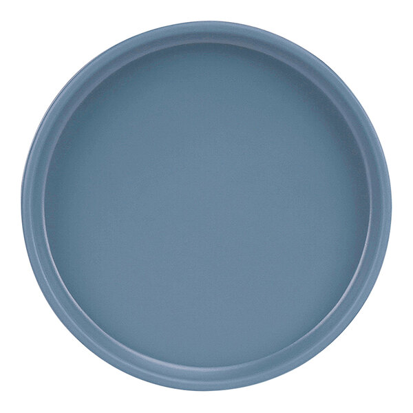 Cal-Mil Hudson 8 1/4" Stone Blue Low Rim Melamine Plate