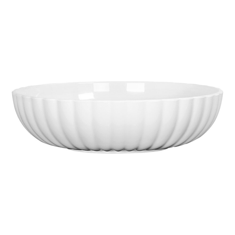 Cal-Mil 46 oz. White Scalloped Melamine Bowl