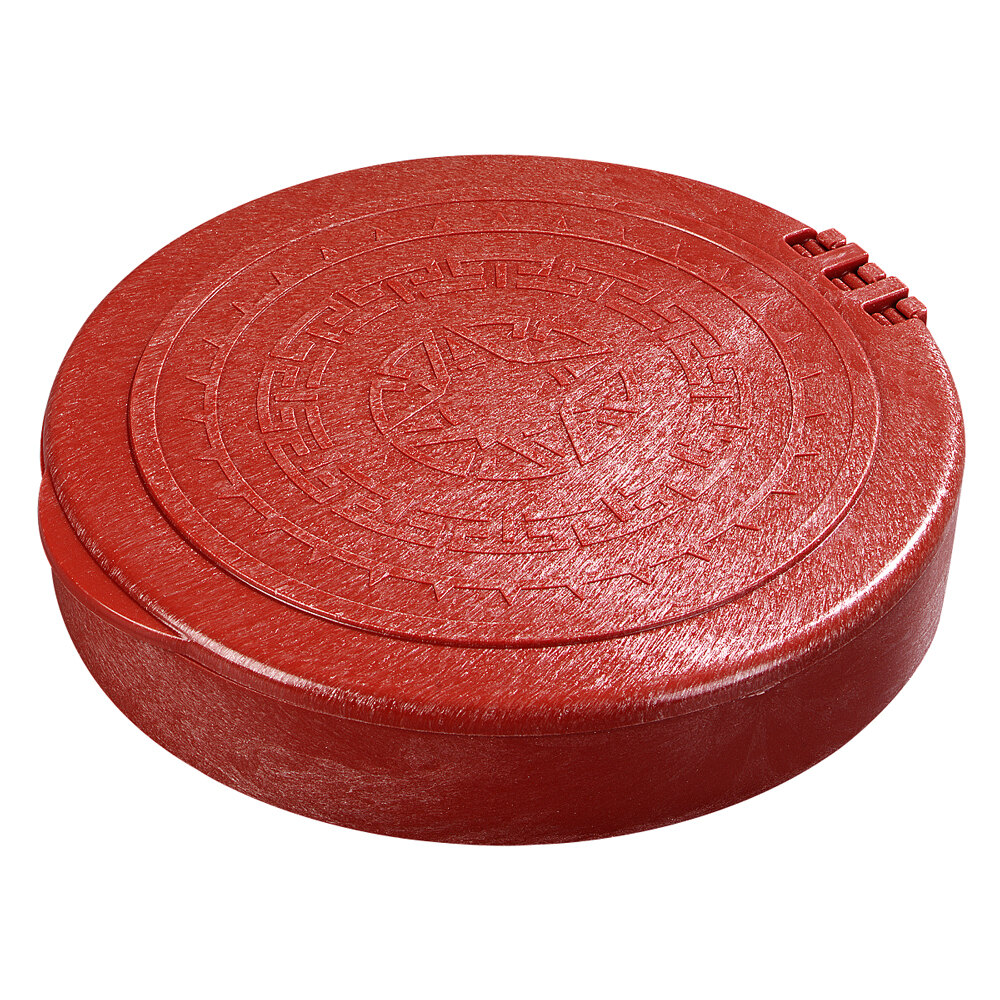Carlisle 071029 7" Terra Cotta Polypropylene Tortilla Server with Hinged Lid - 12/Case
