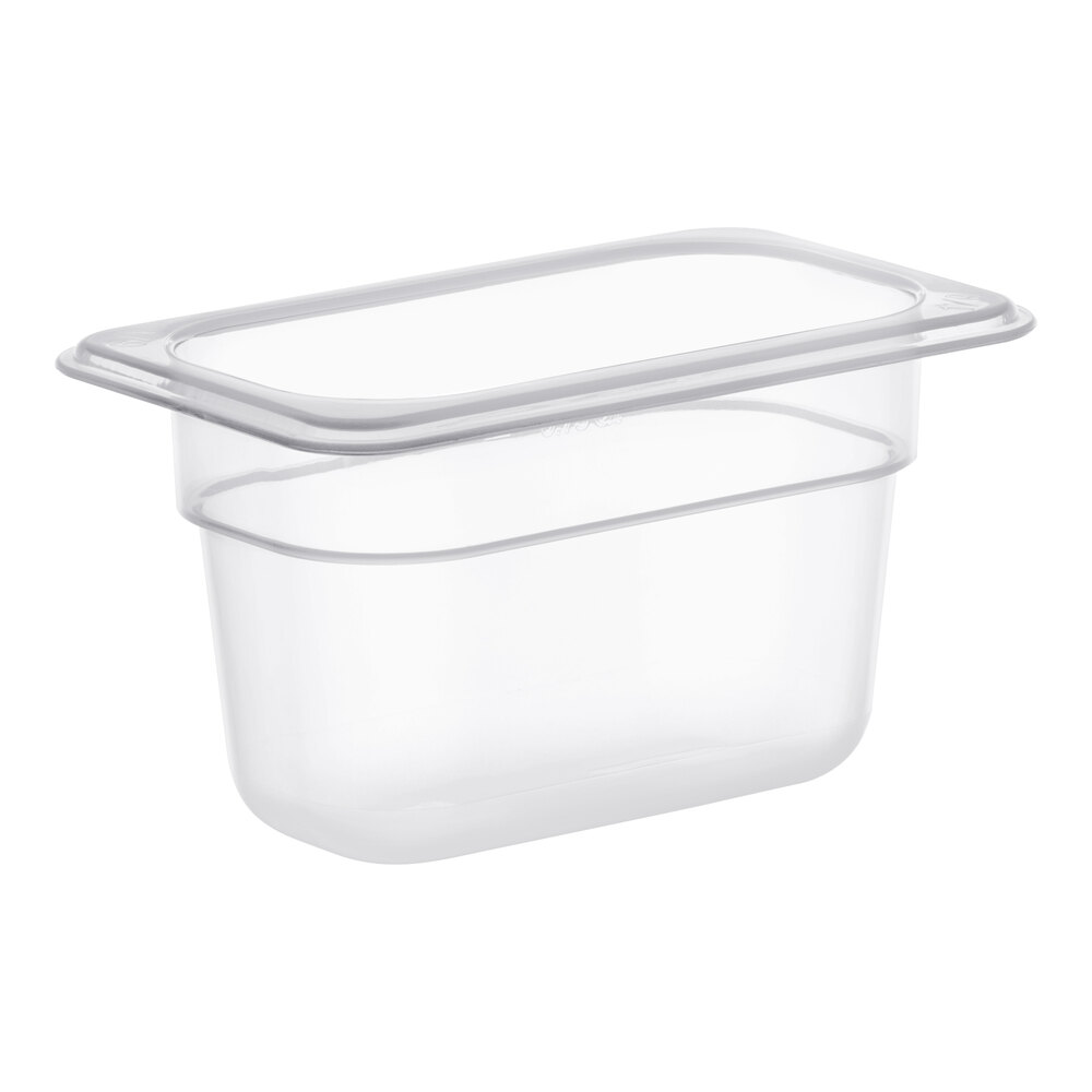 Vigor 1/9 Size 4" Deep Translucent Polypropylene Food Pan