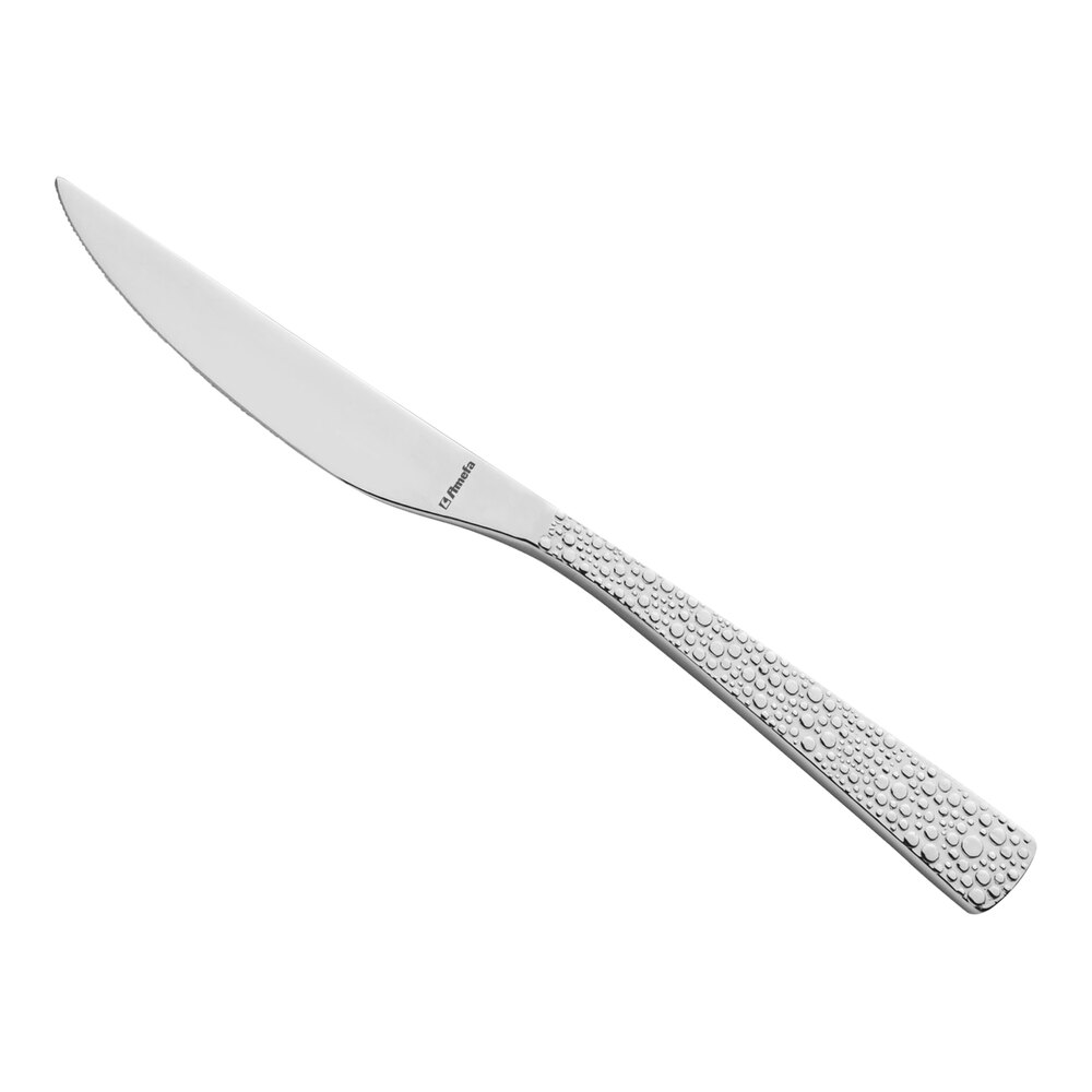 Amefa Livia Ronda 7 3/4" 18/10 Stainless Steel Extra Heavy Weight Dessert Knife - 12/Case