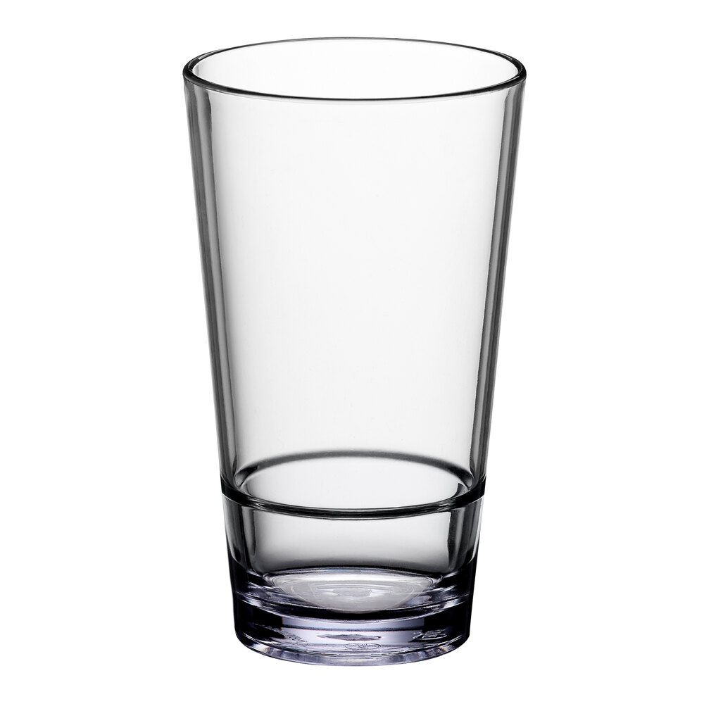 Choice 14 oz. Customizable Plastic Stackable Highball Glass - 24/Case