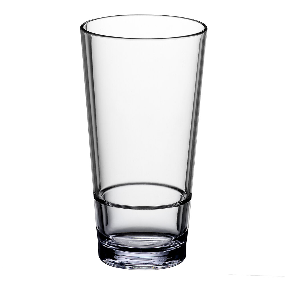 Choice 20 oz. Customizable SAN Plastic Stackable Cooler Glass - 24/Case