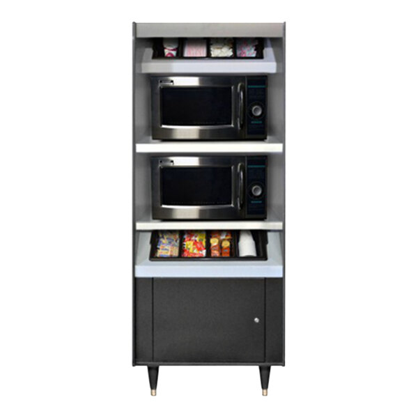 All State Manufacturing 27" x 23 1/4" x 72" Condiment Stand with High and Low Trays AS272-2-N/L