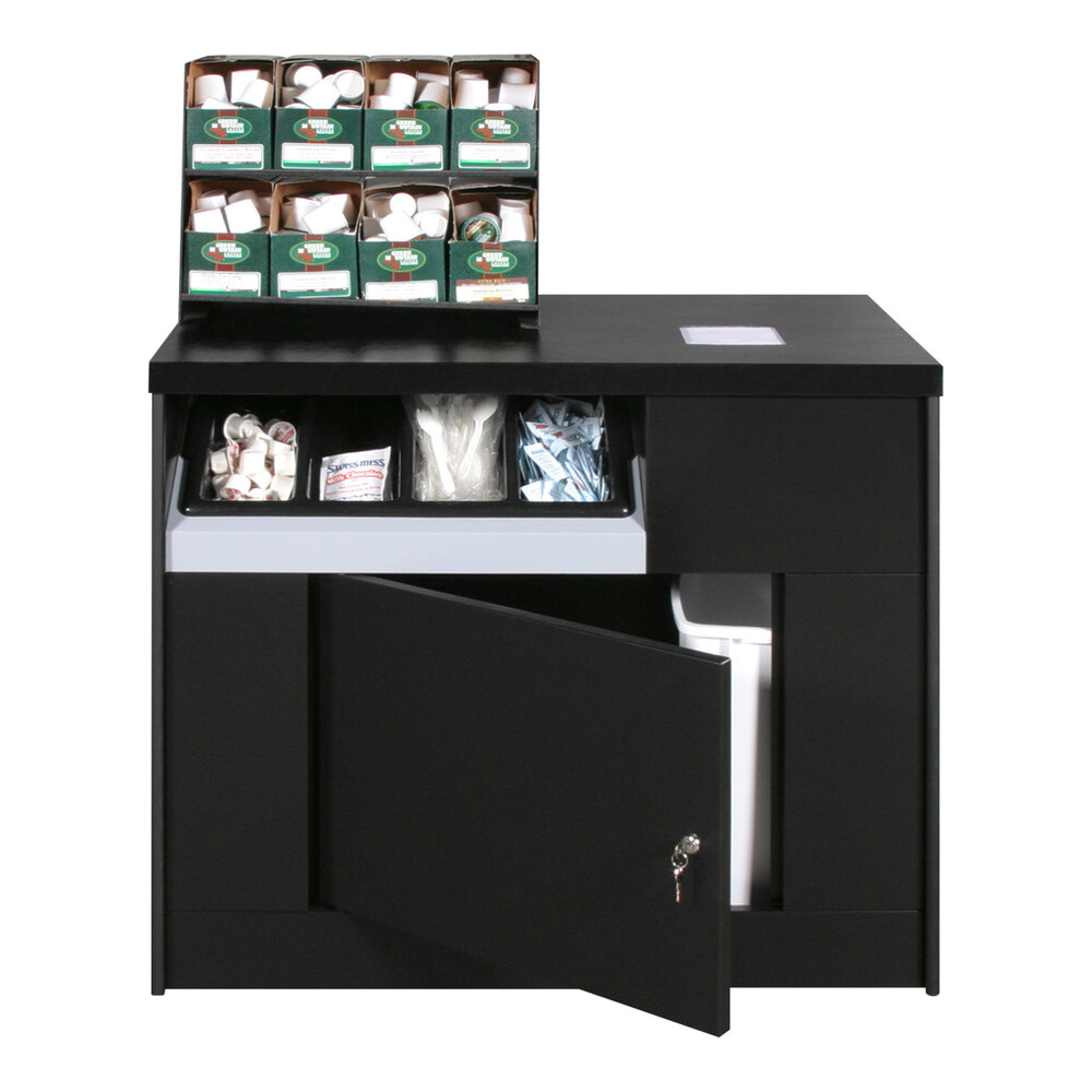 All State Manufacturing 36 1/4" x 19" x 32" Coffee Stand with Trash Receptacle OCS 360 AV/KE
