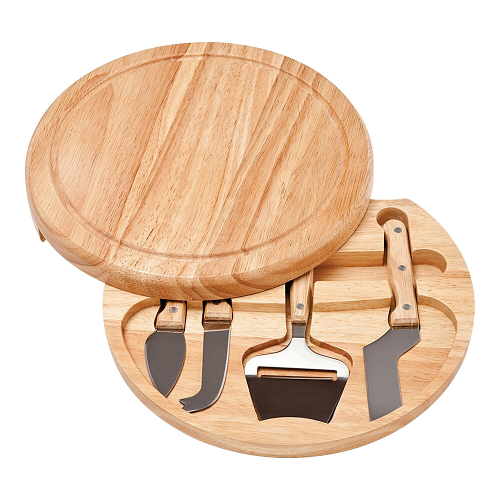 Franmara Cheese Mate 5-Piece Cheese Knife / Plane Set with Hardwood Block 1093 BXR