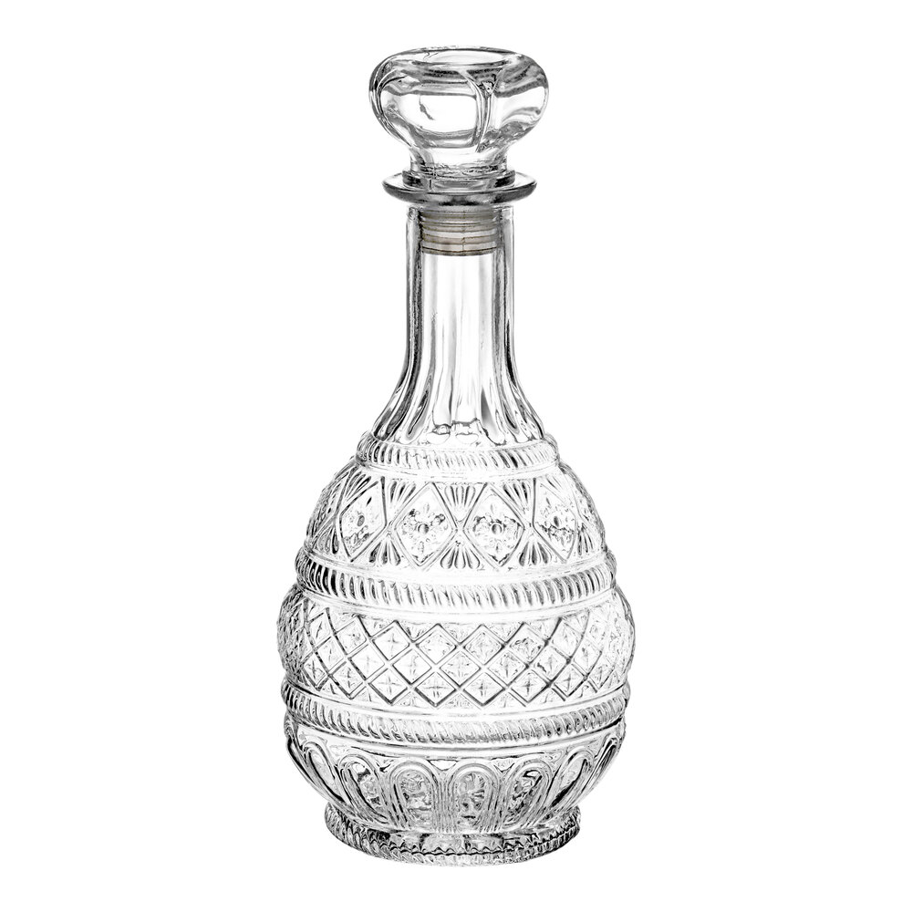 Acopa 32 oz. Cut Glass Tower Whiskey Decanter