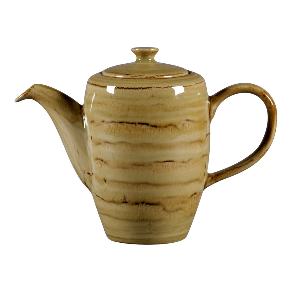 RAK Porcelain Rakstone Spot 11.85 oz. Garnet Porcelain Coffee Pot with Lid - 4/Case