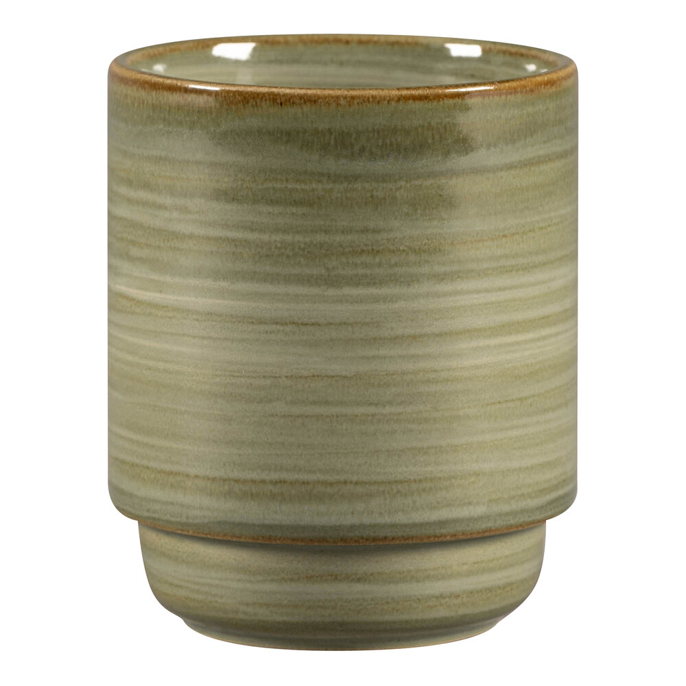 RAK Porcelain Rakstone Spot 10.15 oz. Stackable Emerald Porcelain Mug - 12/Case