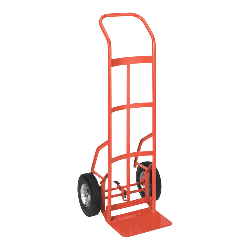 Wesco Industrial Products Touch-N-Tilt 700 lb. Hand Truck with 10" Solid Rubber Wheels and Press Pedal Assist 210549