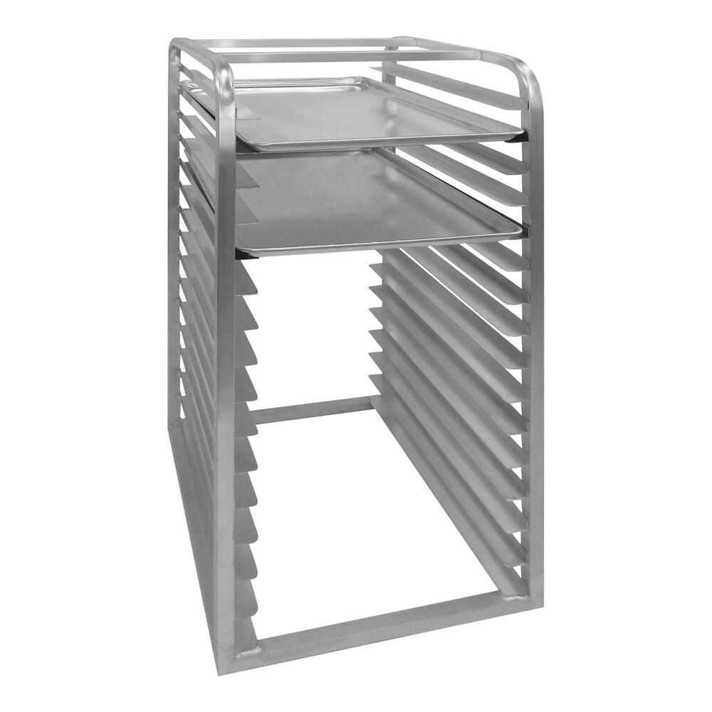 Channel RIR-16 16 Pan Aluminum End Load 20 1/2" x 23" x 51" Sheet / Bun Pan Rack for Reach-Ins - Assembled